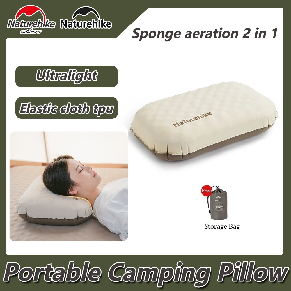 Naturehike Portable Camping Pillow Self Inflating Pillow Sleeping Air Cushion Outdoor Travel