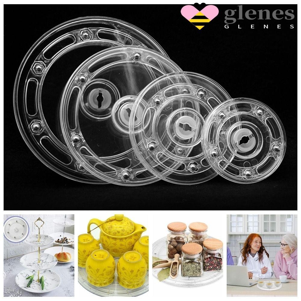 Glenes แท่นหมุนอะคริลิคใส 360 องศา ฐานกลม พลาสติกใส หมุนได้ 360 องศา สําหรับเฟอร์นิเจอร์