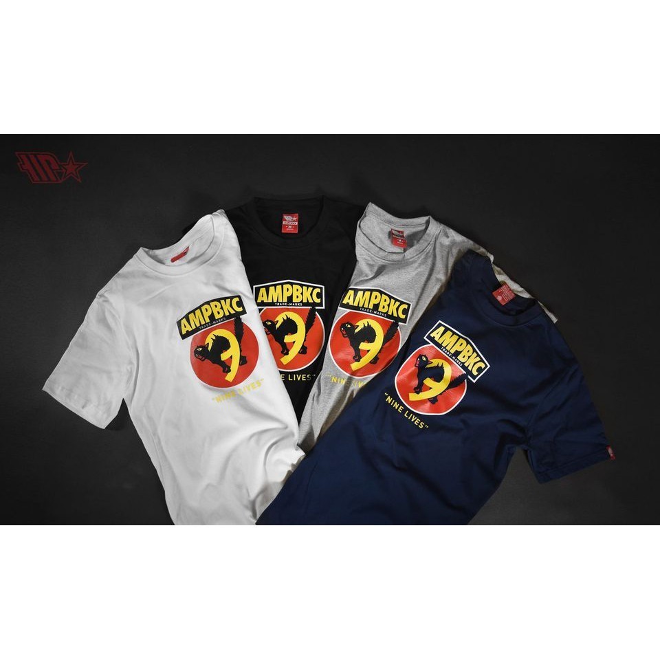 A.M.P. เสื้อสกรีนลาย " 9LIVES " T-SHIRTS-5XL