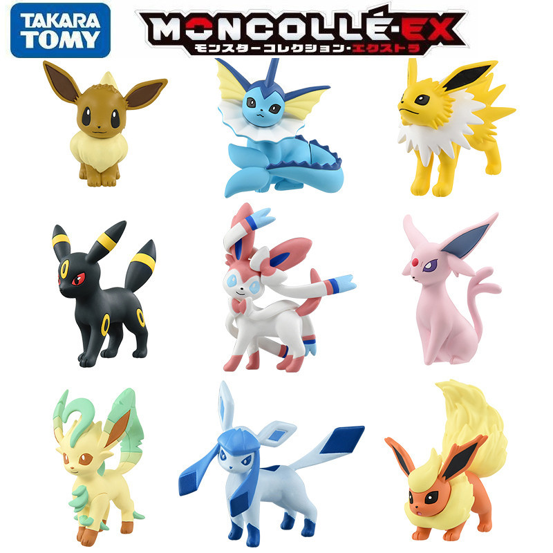 Takara Tomy Pokemon Eevee PVC Action Figures Umbreon Espeon Sylveon Glaceon Jolteon อะนิเมะรูปของเล ่ น