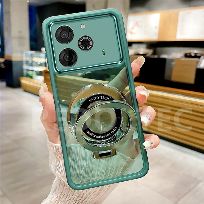 เคส Tecno Pova 6 Pro 5G Pova 6 5G 2024 เคสโทรศัพท์มือถือนิ่ม แบบใส บาง ป้องกันเลนส์กล้อง พร้อมขาตั้ง