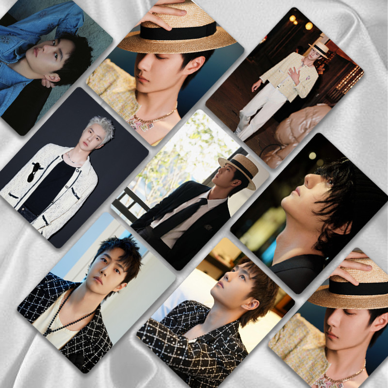 50-55pcs Chinese Drama Actor Sean Xiao Zhan Wang YiBo Hologram Laser Lomo cards Wei Daxun Postcards Holographic Photocards cheap items CX