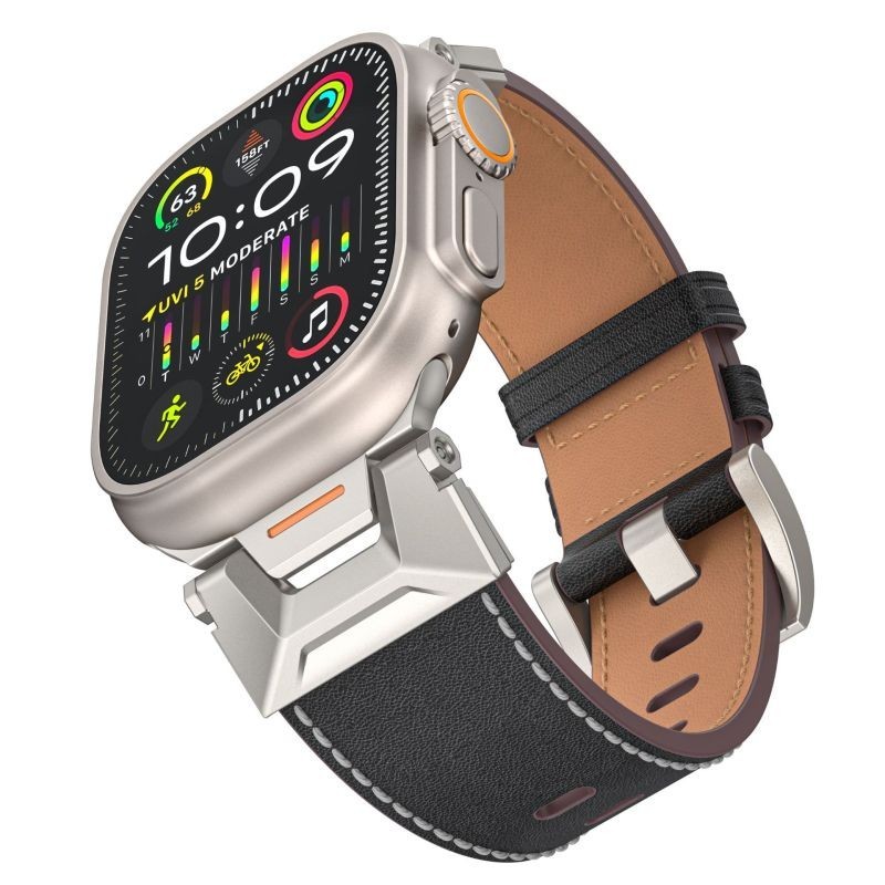 สายนาฬิกาข้อมือหนังแท้ สําหรับ Apple Watch 789 Generation SE