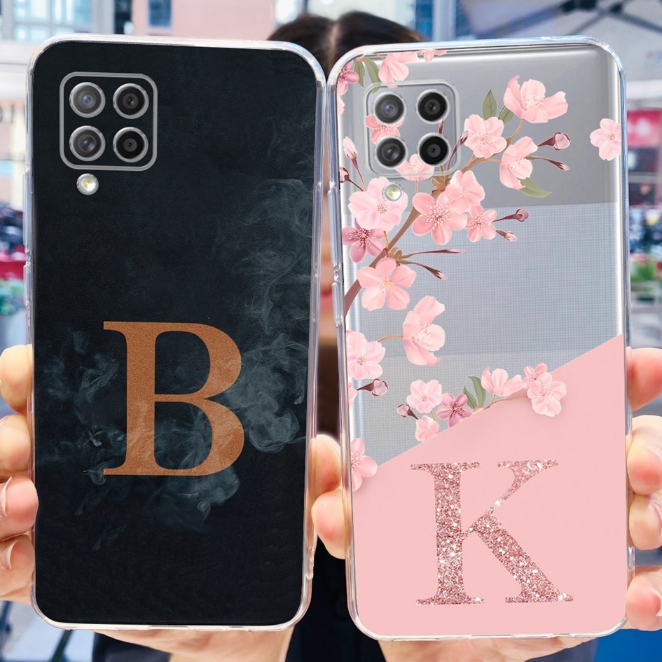 เคสโทรศัพท์มือถือ ซิลิโคนนิ่ม ใส ลายตัวอักษร ดอกไม้น่ารัก สําหรับ Samsung Galaxy A42 5G SM-A426B M42 5G A 42
