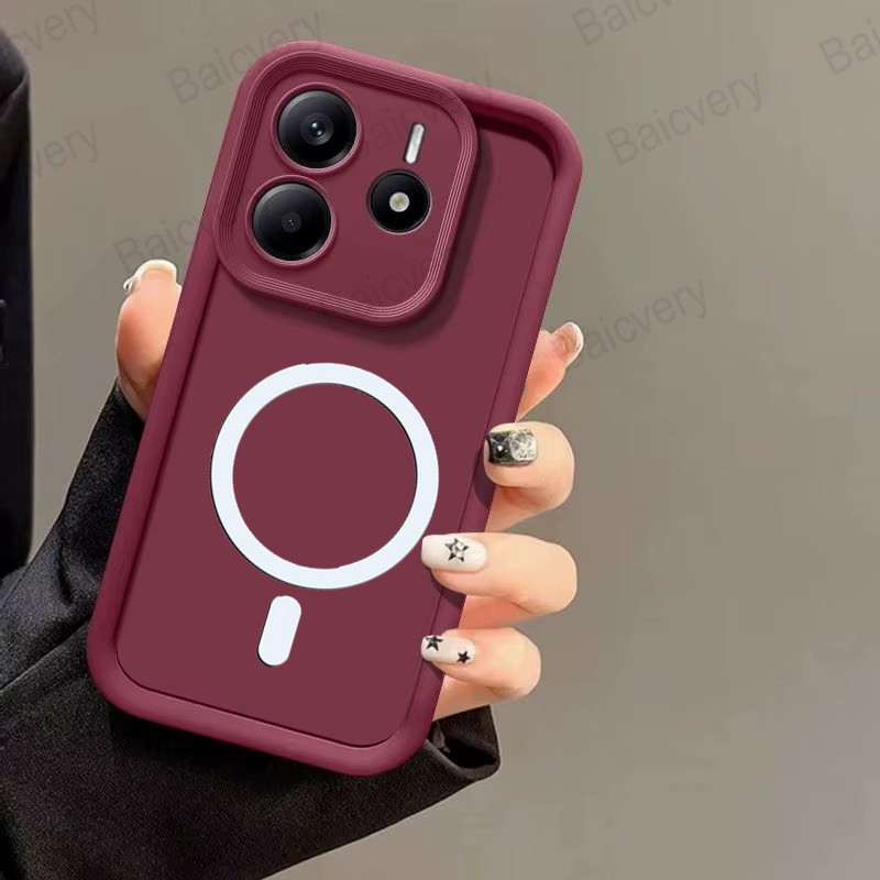 สําหรับ Redmi NOTE 14 4G สีสัน TPU ซิลิโคนฝาครอบ Shock Proof ป้องกัน Fundas Coque พร้อมสติกเกอร์แม่เหล็ก ราคา ถูกที่สุด ดีลบีเคเค แกลเลอรีภาพที่ 3