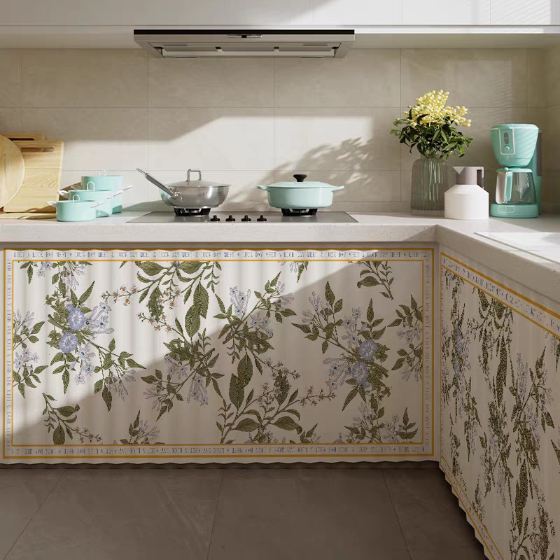 แนะนำ ผ้าม่าน ผ้าม่านตู้กาวในตัว,ลอกติดไม่เจาะ,ดอกไม้สไตล์อเมริกัน,ผ้ากํามะหยี่หนา,รางเลื่อนฟรี,ฝาครอบชั้นแบบไม่มีประตูกันฝุ่น,ม่านตกแต่งสําหรับตู้คร ราคาพิเศษ มีเก็บเงินปลายทาง