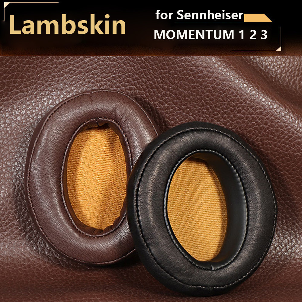 Lambskin Earpads สําหรับ Sennheiser MOMENTUM 1 2 3 หูฟังแผ่นรองหูฟังทดแทนเบาะ