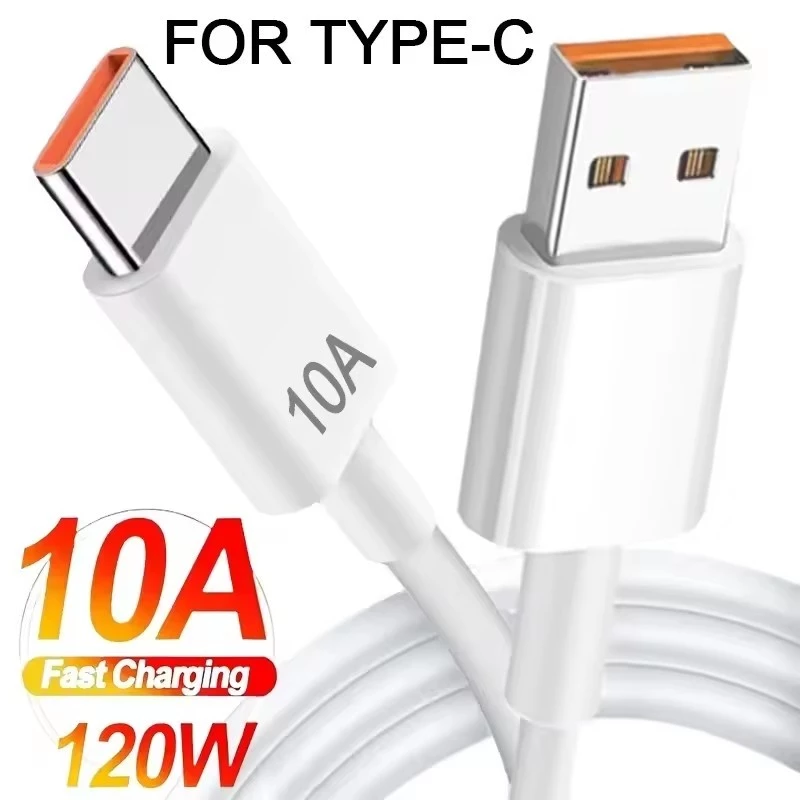 สายชาร์จด่วน USB 120W 10A / สายชาร์จเร็ว Type-C / สายเคเบิลข้อมูลถ่ายโอนข้อมูลความเร็วสูง