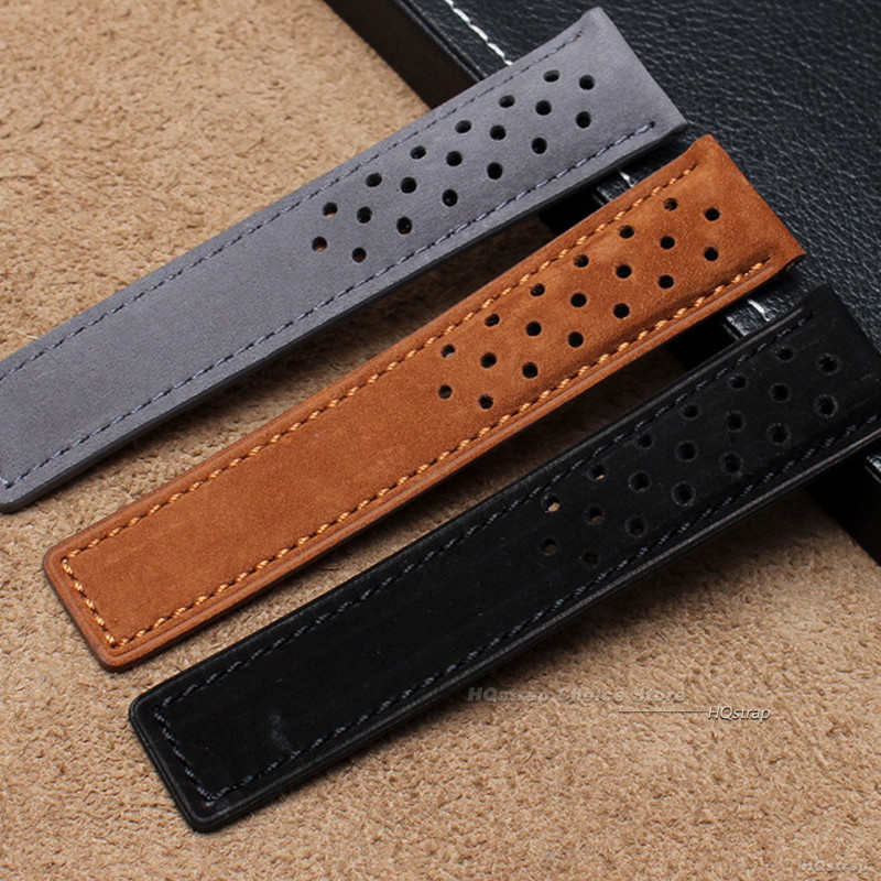 20 มม.22 มม.24 มม.Cowhide สําหรับ TAG Heuer สร้อยข้อมือวินเทจ Monaco Series Bands สําหรับ TAG Heuer ผู้ชายผู้หญิง Band Carrera Series เข็มขัด