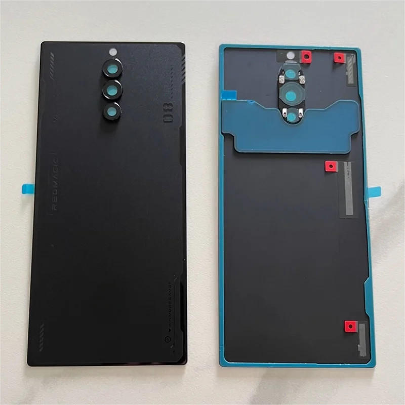 ด้านหลังสําหรับ ZTE Nubia Red Magic 8 pro Plus NX729J แก้วปกหลัง 8 pro แบตเตอรี่ประตูเลนส์กล้อง