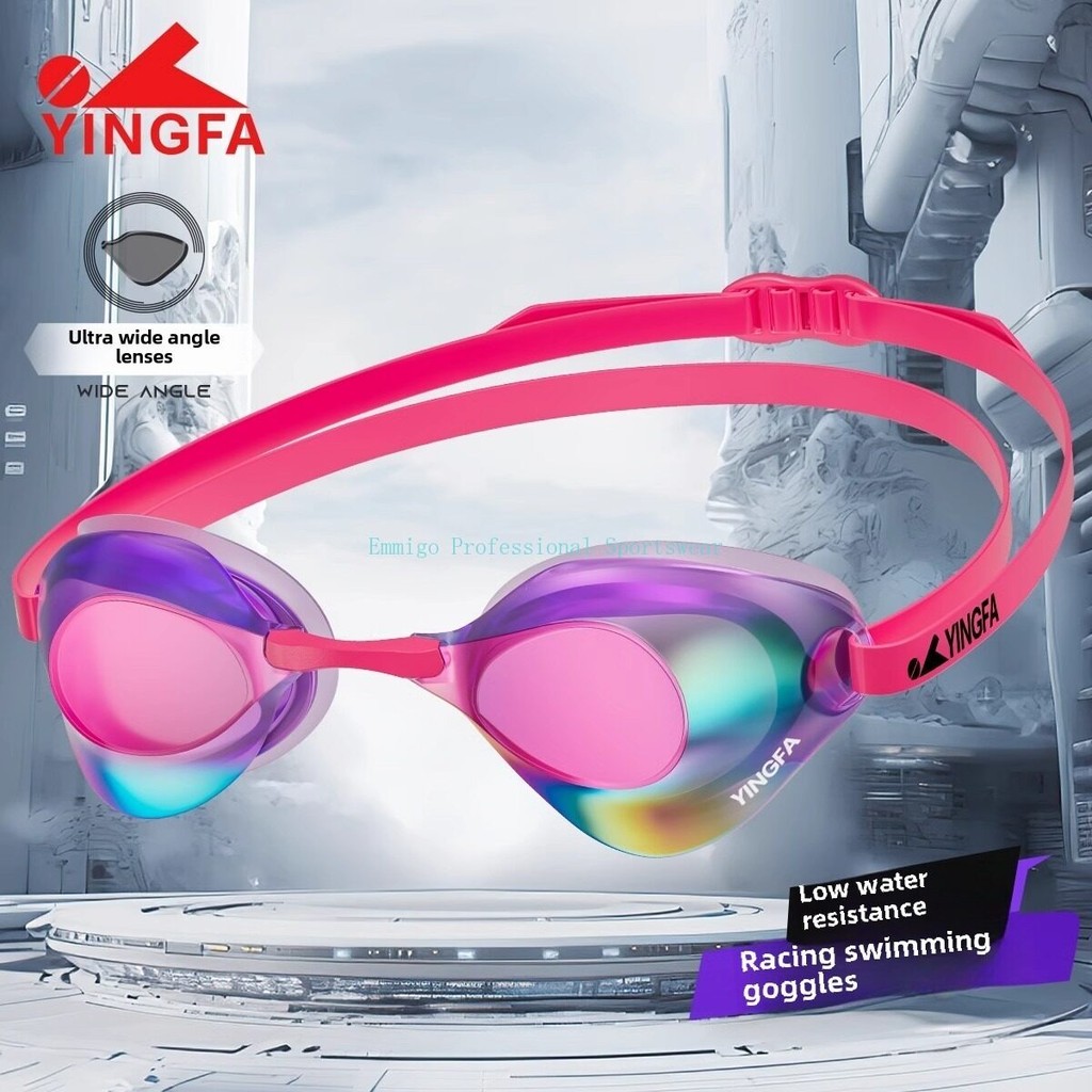Yingfa แว่นตาว่ายน้ําคุณภาพสูงสําหรับการแข่งขันกันน้ํา Professional Uv Protection Hd Anti-Fog แว่นตาว่ายน้ําแบบปรับได้