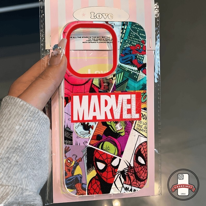 เท่การ์ตูนสไปเดอร์แมนโปร่งใสนุ่ม เคส Redmi 9C 13C 12 9 10A 10 12C 9A A1 10C Note 13 10s 11s 8 9 12 10 11 Pro POCO M3