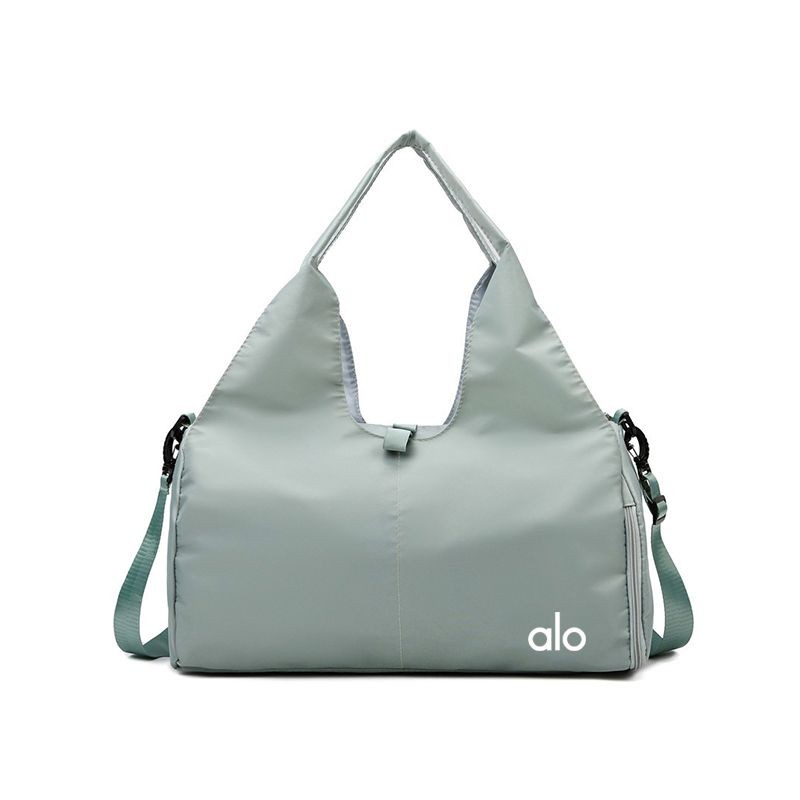 Alo Yoga Fitness Storage กระเป๋าสะพายเดินทางนักศึกษาวิทยาลัยความจุขนาดใหญ่กระเป๋าหิ้วมัลติฟังก์ชั่นแบบพับได้
