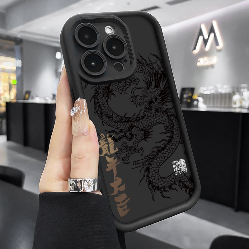 เคสโทรศัพท์สําหรับ Honor 400 Lite/Honor X8C สําหรับ Honor X8C X9C X7C 400Lite หรูหรามังกรรูปแบบ Matt