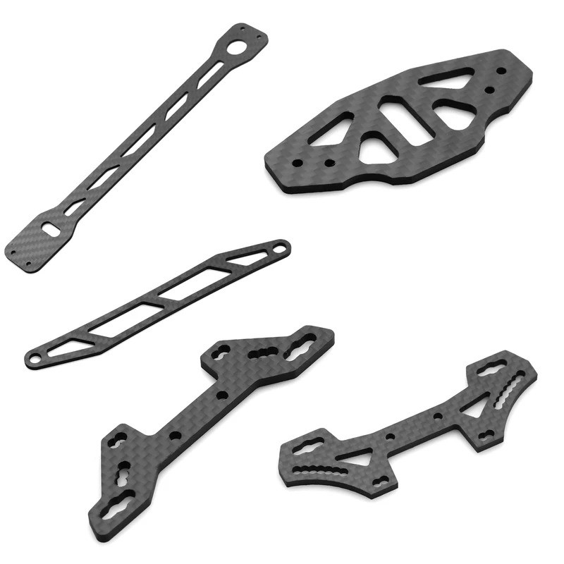 แผ่นแบตเตอรี่คาร์บอนไฟเบอร์สำหรับ Tamiya TT02 TT02B TT-02 TT-02B 1/10 อุปกรณ์เสริมการอัพเกรดรถ RC