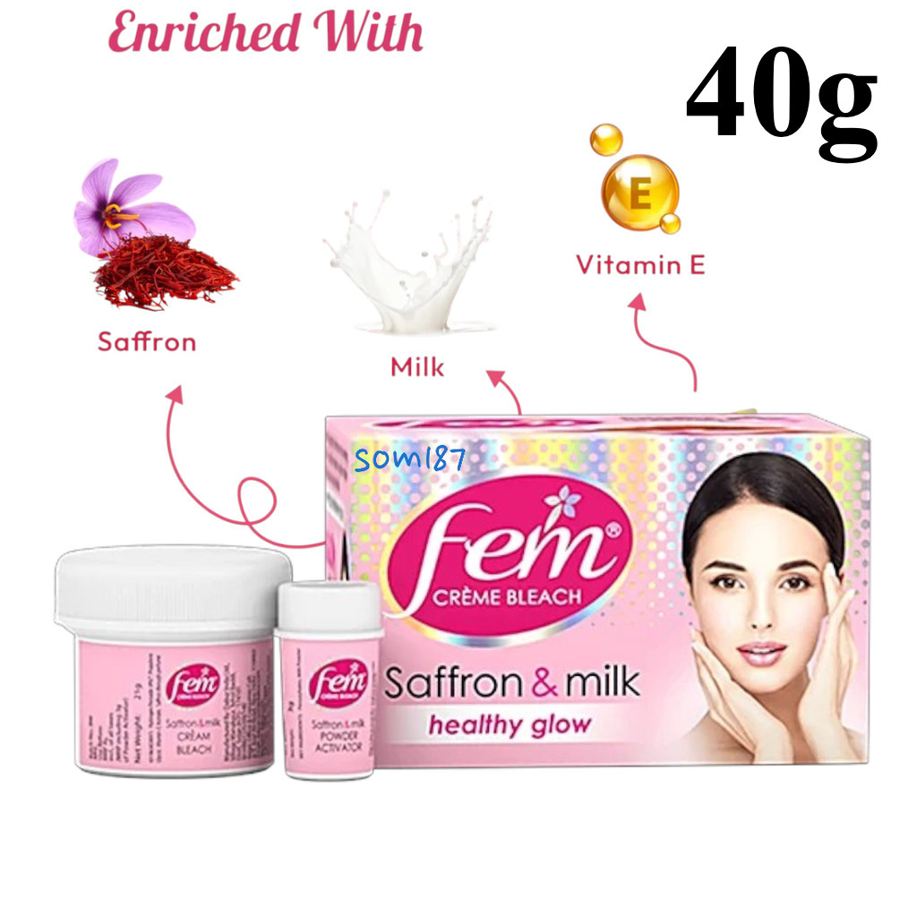 Fem Fairness Naturals Saffron Skin Bleach 40g