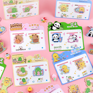 ที่คั่นหนังสือแม่เหล็ก Capybara 2 ชิ้นแม่เหล็กบุ๊คมาร์คคลิปส…