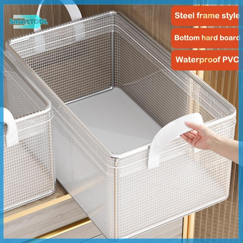 Utzn> Home Closet Clothes Organizer ชุดชั้นในกางเกงถุงเท้าโปร่งใสกล่องเก็บขนาดใหญ่-ความจุเสื้อผ้า Layered Finishing กล่องใหม่