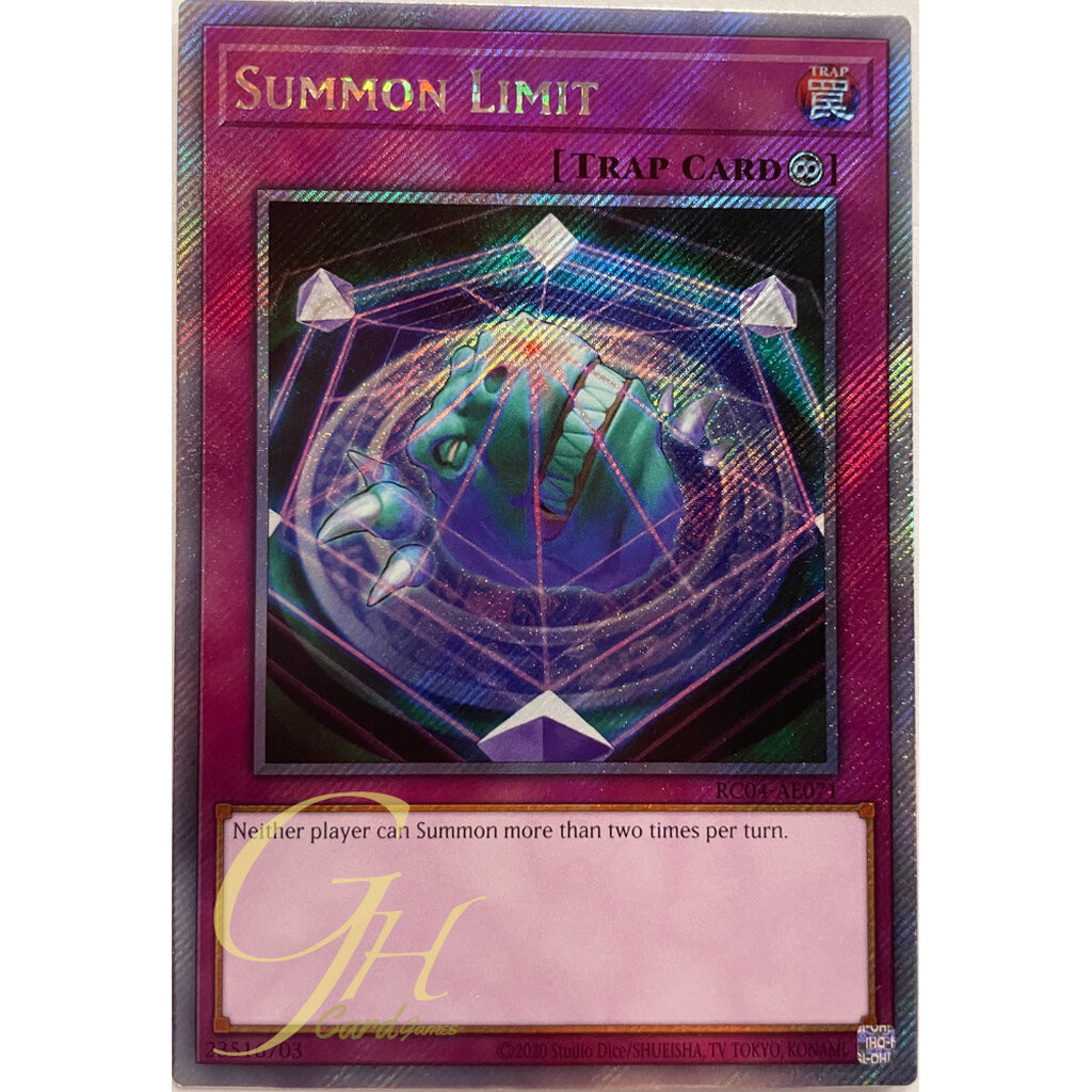 Yugioh [RC04-AE071] Summon Limit (Extra Secret Rare)