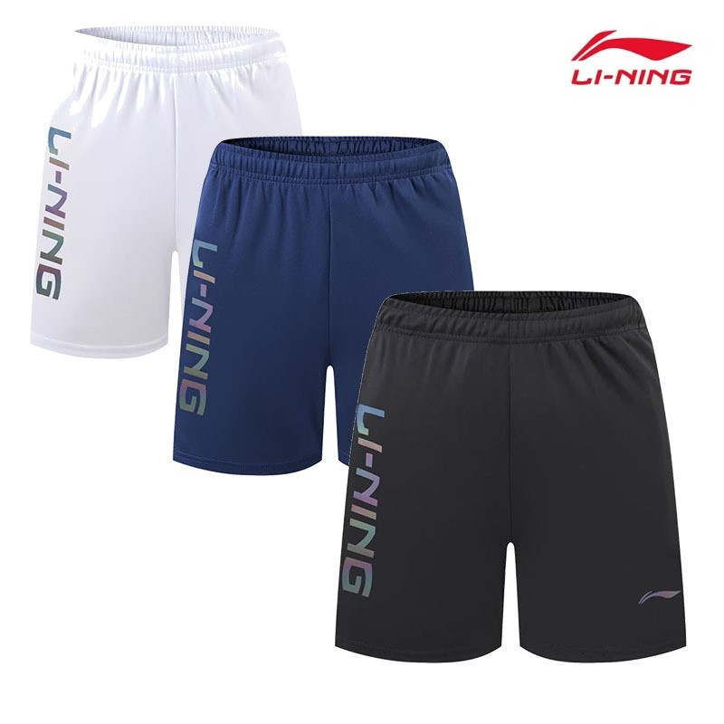 ใหม่ Li Ning กางเกงกีฬาขาสั้น ระบายอากาศ แห้งเร็ว เหมาะสําหรับผู้ชายและผู้หญิง