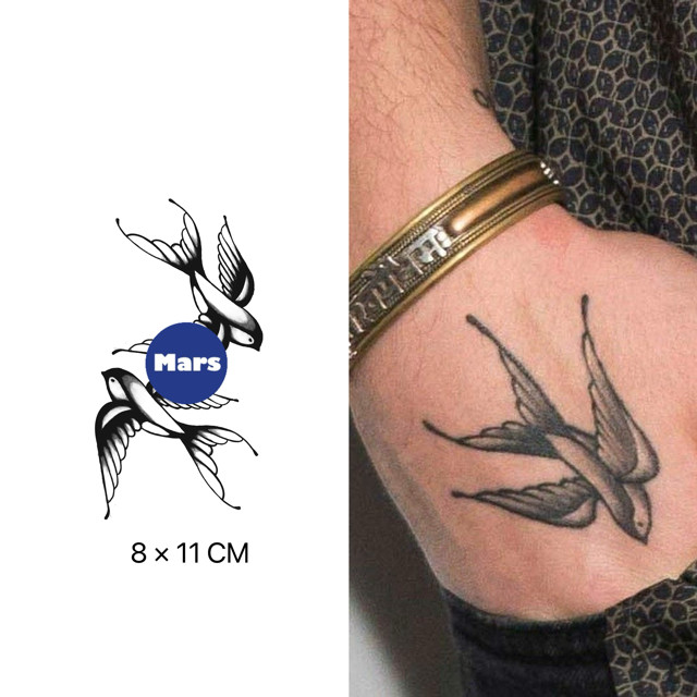 【Mars Tattoo】ใหม่ สติกเกอร์รอยสักชั่วคราว ลายกึ่งถาวร 2 สัปดาห์ ติดทนนาน X144