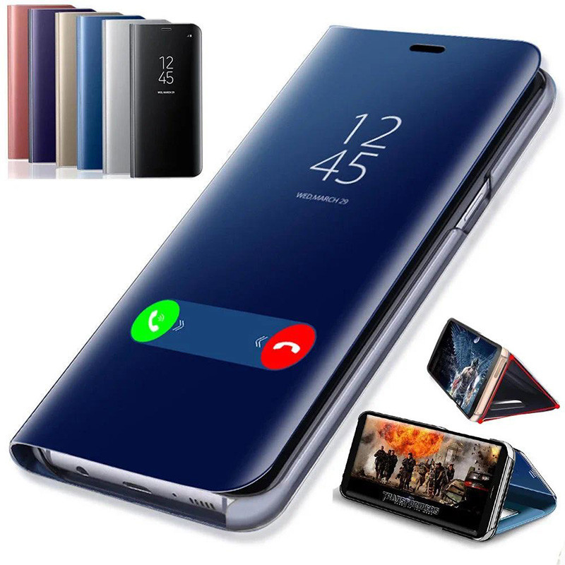 เคสโทรศัพท์มือถือ แบบฝาพับกระจก ตั้งหลับ ปลุกได้ สําหรับ Samsung Galaxy A55 S24 Ultra S23 FE Plus Ultra S23+ S23FE S23ultra S24+ S24ultra 5G