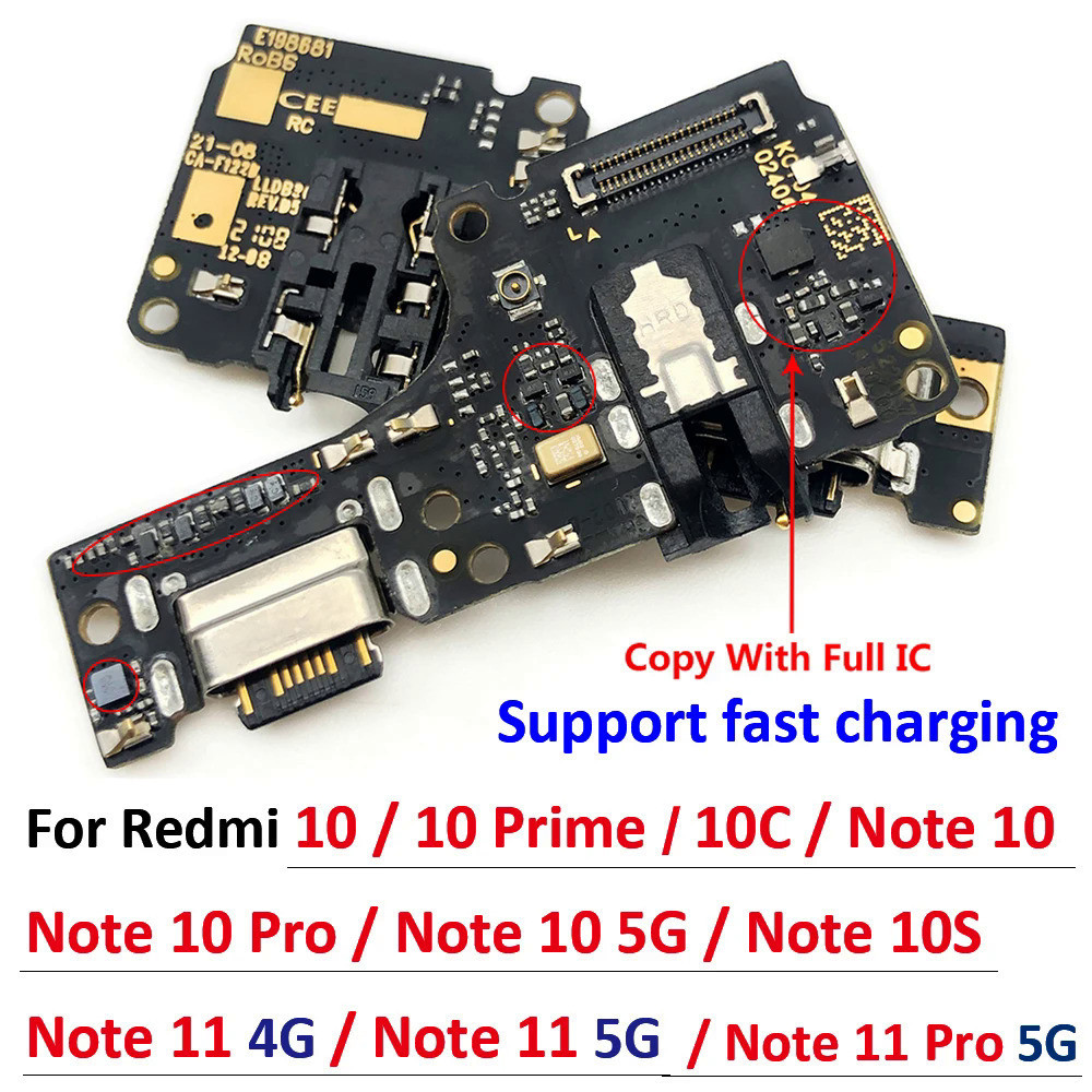 USB อะไหล่ มือถือ แพรก้นชาร์จ ตูดชาร์จ Xiaomi Poco M3 Pro Redmi 10C Note 11 10 5G Pro 10S 11E