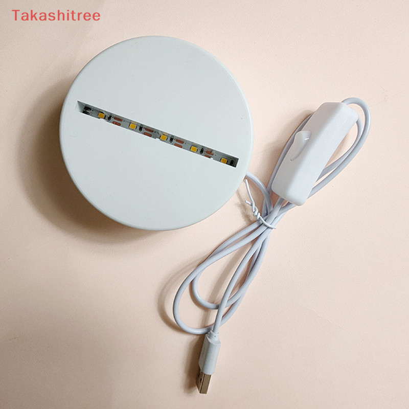 (Takashitree) ฐานโคมไฟ LED 3D อะคริลิค ABS USB อุปกรณ์เสริม