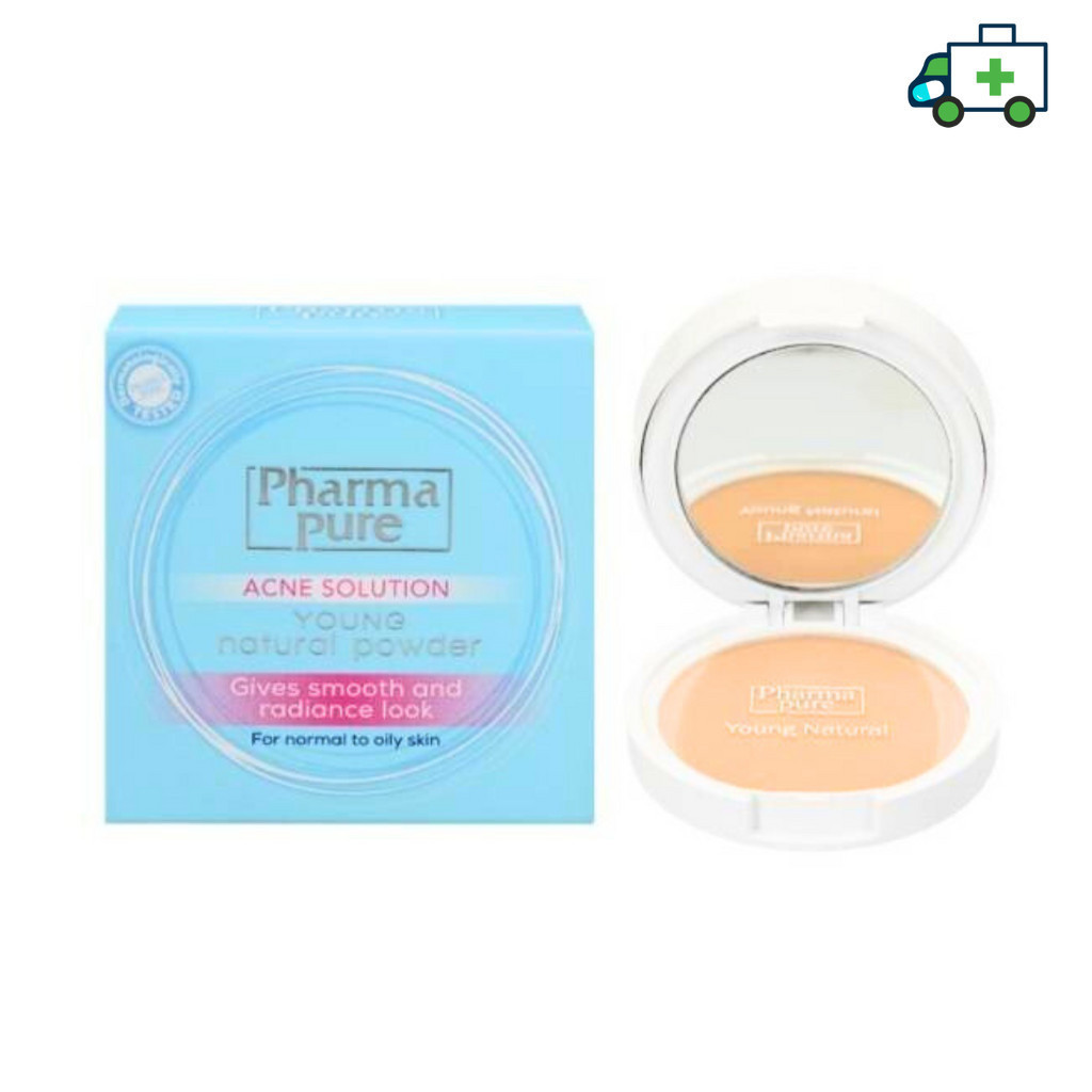 Pharmapure Acne Solution Young Natural Powder Oil control สำหรับผิวหน้าธรรมดา และผิวมัน ฟาร์มาเพียว 11.5 กรัม [Plife]