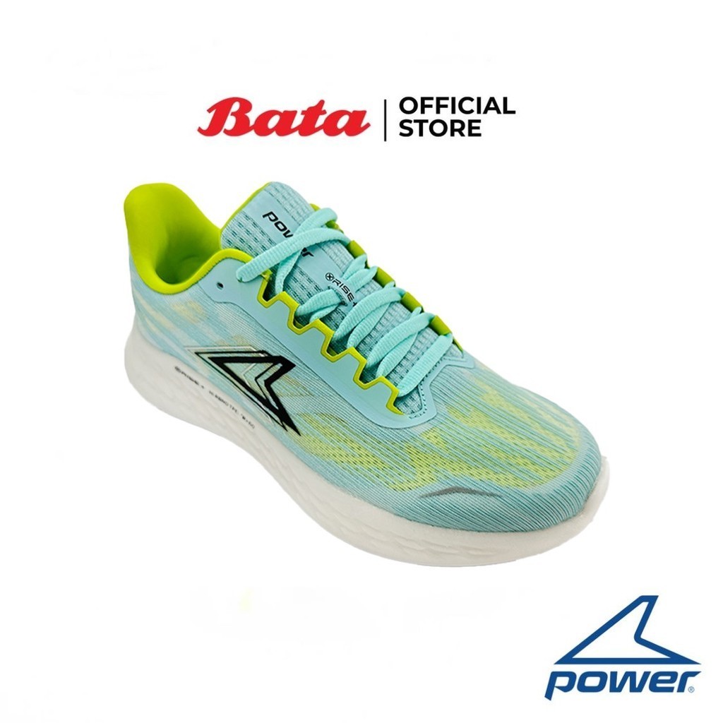 Bata บาจา Power รองเท้าผ้าใบกีฬาวิ่ง ออกกำลังกาย แบบผูกเชือก พร้อมเทคโนโลยีรองรับน้ำหนักเท้า สำหรับผู้หญิง รุ่น Xorise+ 500 GT2 สีเขียว 5287828