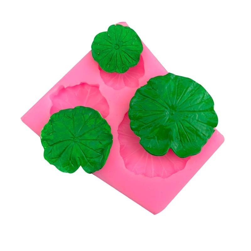 Lotus Leaf เค้ก F Ondant แม่พิมพ์ซิลิโคนสําหรับ DIY ช็อกโกแลต Candy Sugar Craft Gum Paste แม่พิมพ์ 6