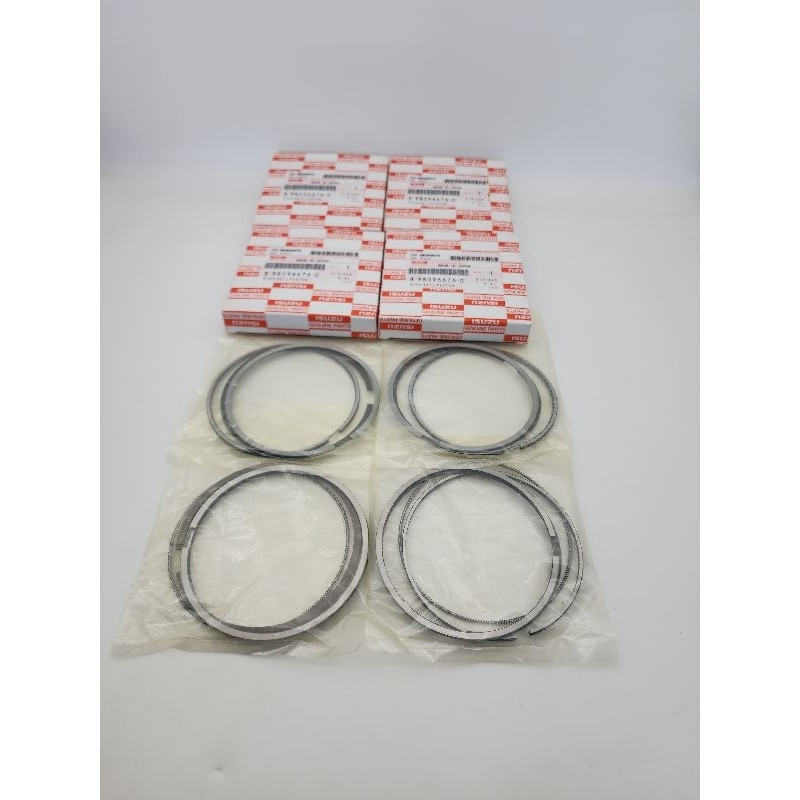 แหวนลูกสูบ Dmaxคอมมอนเรล(STD)2.5 3.0 4JJ1 4JK1 All New UROยูโร3/UROยูโร4 ชุดมี4สูบ แท้8-08096676-0