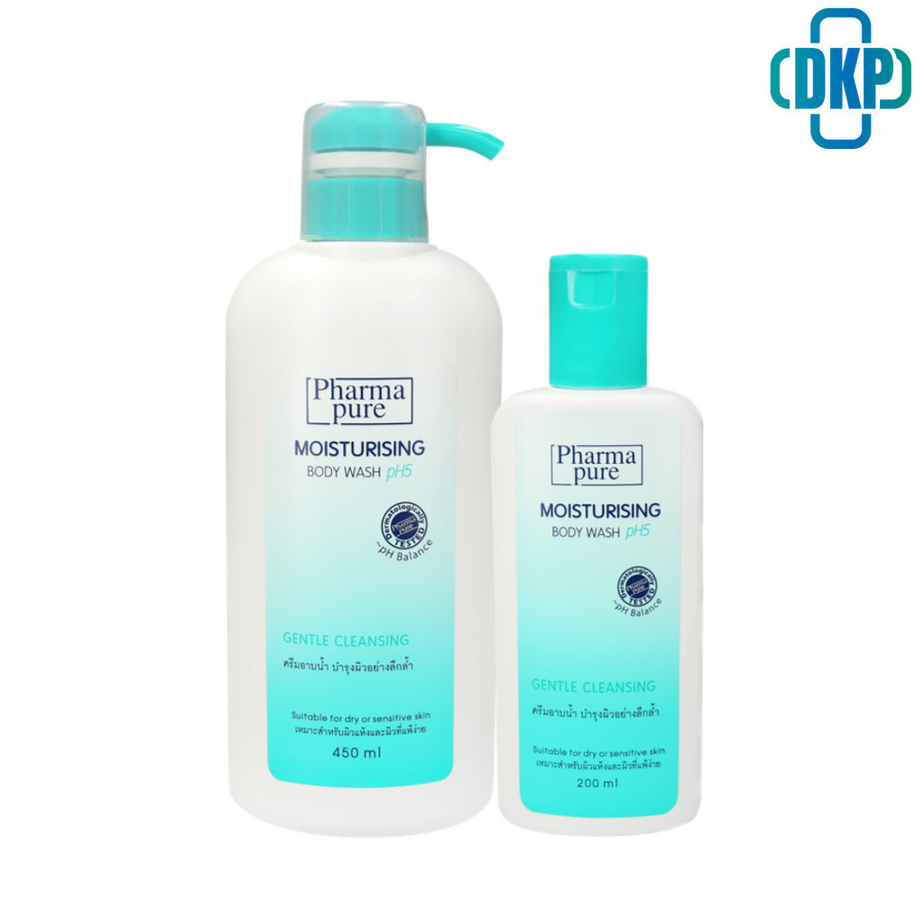 ซื้อ 1 แถม 1 (450 ml + 200 ml) Pharmapure Moisturising Body Wash Gentle Cleansing pH Balance สบู่เหลวอาบน้ำ [DKP]