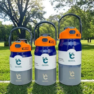QCOOL กระบอกน้ำสแตนเลส SUS316 เก็บความเย็น–ร้อนได้ 12-18ชม. ขนาด 1000-1800ml ทูโทนสดใส QC-8101
