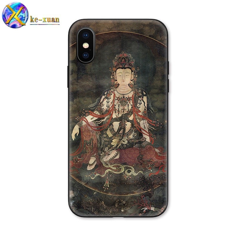 Fahhai Temple Mural Water Moon เจ้าแม่กวนอิมพระโพธิสัตว์เคสโทรศัพท์มือถือสำหรับ iphone13pro Apple 14