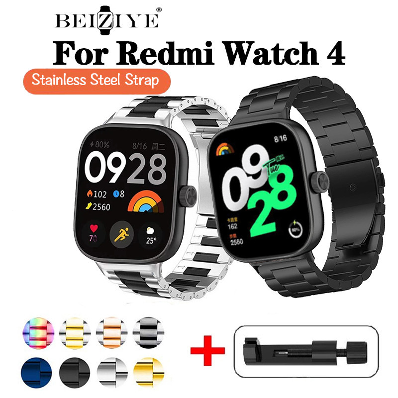 สายนาฬิกาโลหะสเตนเลสสําหรับ Xiaomi redmi watch 4 smart watch สายรัดข้อมือสแตนเลส