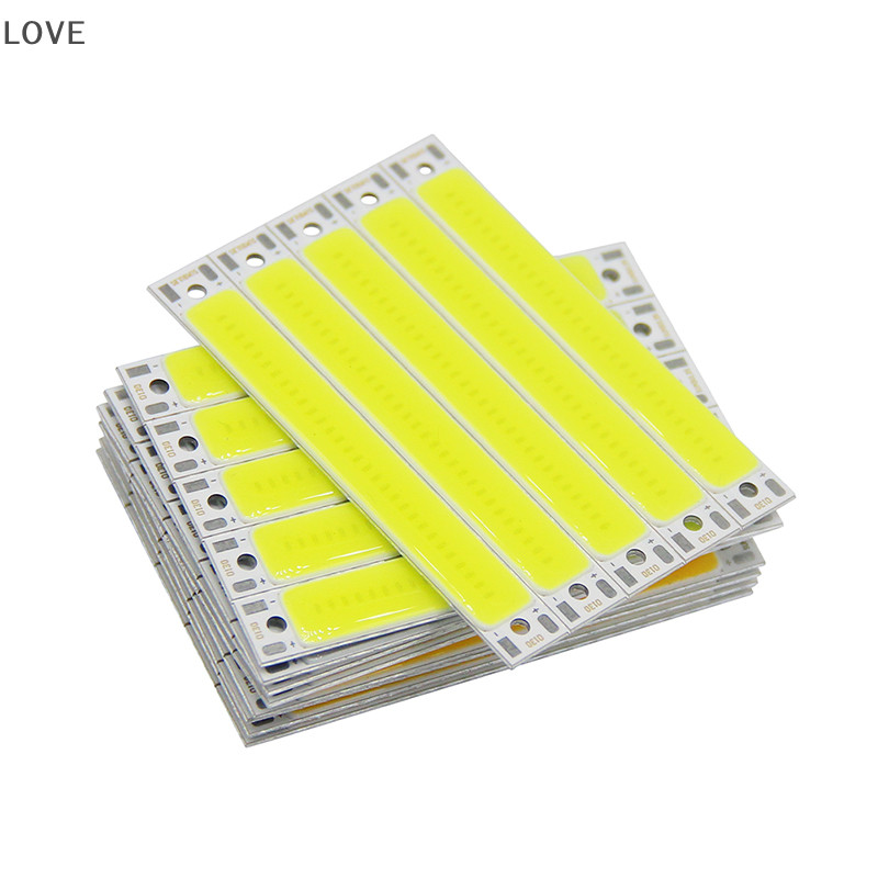 [JJCW] ขายร้อน 3V 3.7V 60mm 8mm LED COB Strip 3W Warm Cold White Blue Red COBแหล่งกําเนิดแสง LED สํา