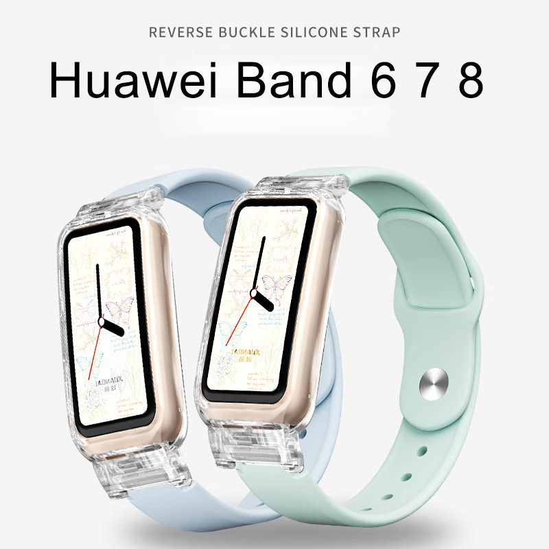 ใหม่ สายนาฬิกาข้อมือ ซิลิโคนนิ่ม แบบเปลี่ยน สําหรับ Huawei Band 9 8 7 6 Huawei Band 8