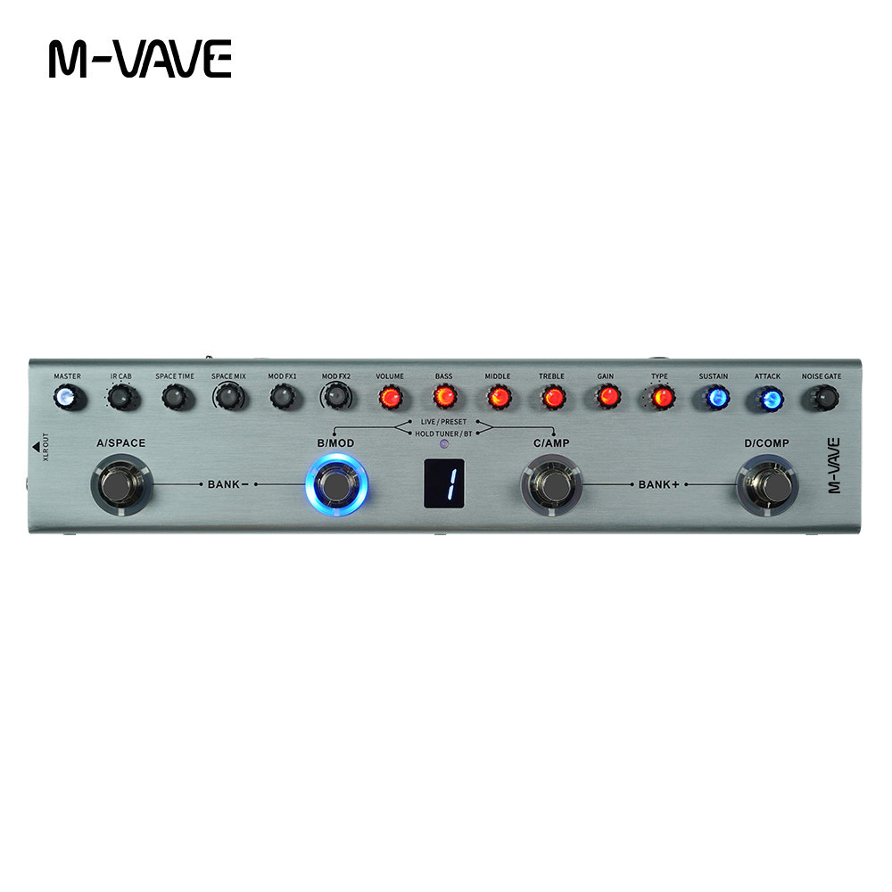 M-vave Tank-B BASS แป้นเหยียบเอฟเฟค 36 พรีเซ็ต 9 ช่อง 8 ช่อง IR 3 โหมด ดีเลย์ เอฟเฟคเสียงกริ่ง