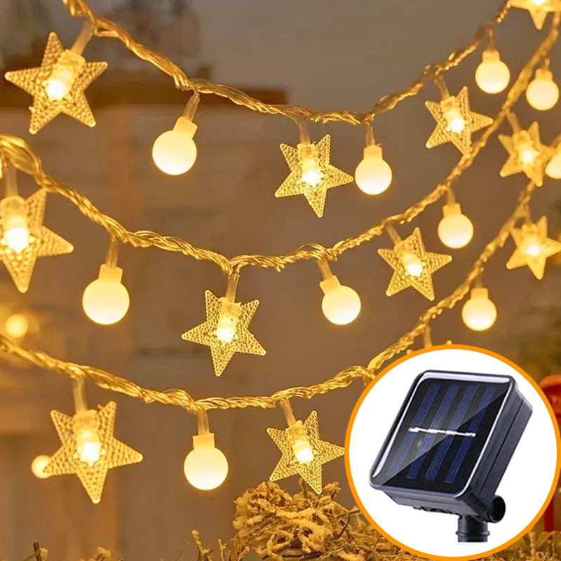 Ligyetor Star String Lights Raya Fairy Lights ตกแต่งสําหรับ Mubarak Party มุสลิม Eid ตกแต่ง Light
