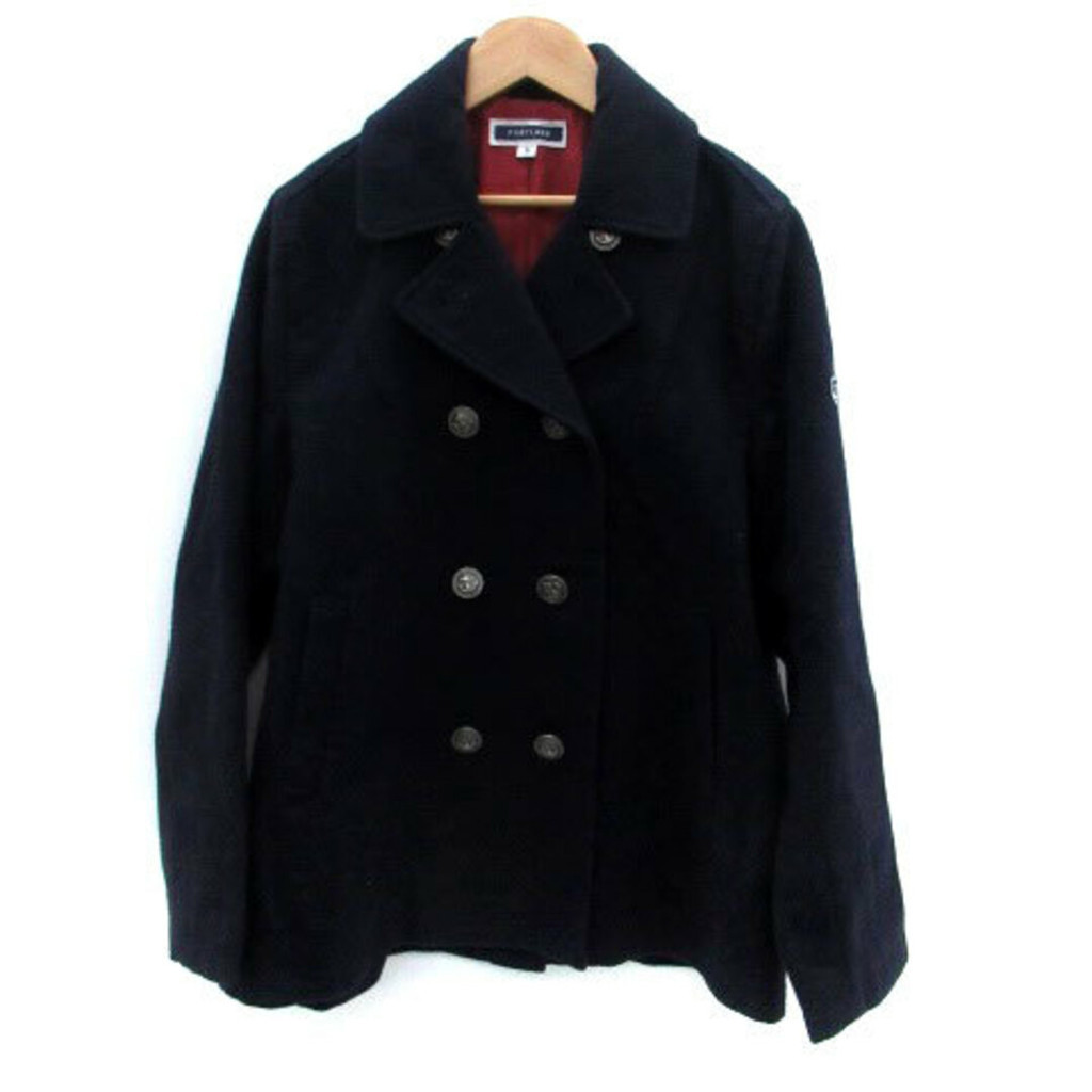 Portland Portland P coat peacoat short length wool 3 navy Direct from Japan Secondhand