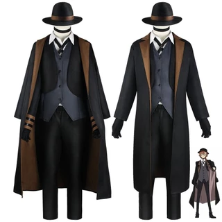 Wenhao Stray Dogs Cos เครื่องแต่งกาย Osamu Dazai คอสเพลย์เสื้อผ้าในสต็อกคอสเพลย์อะนิเมะ Ns