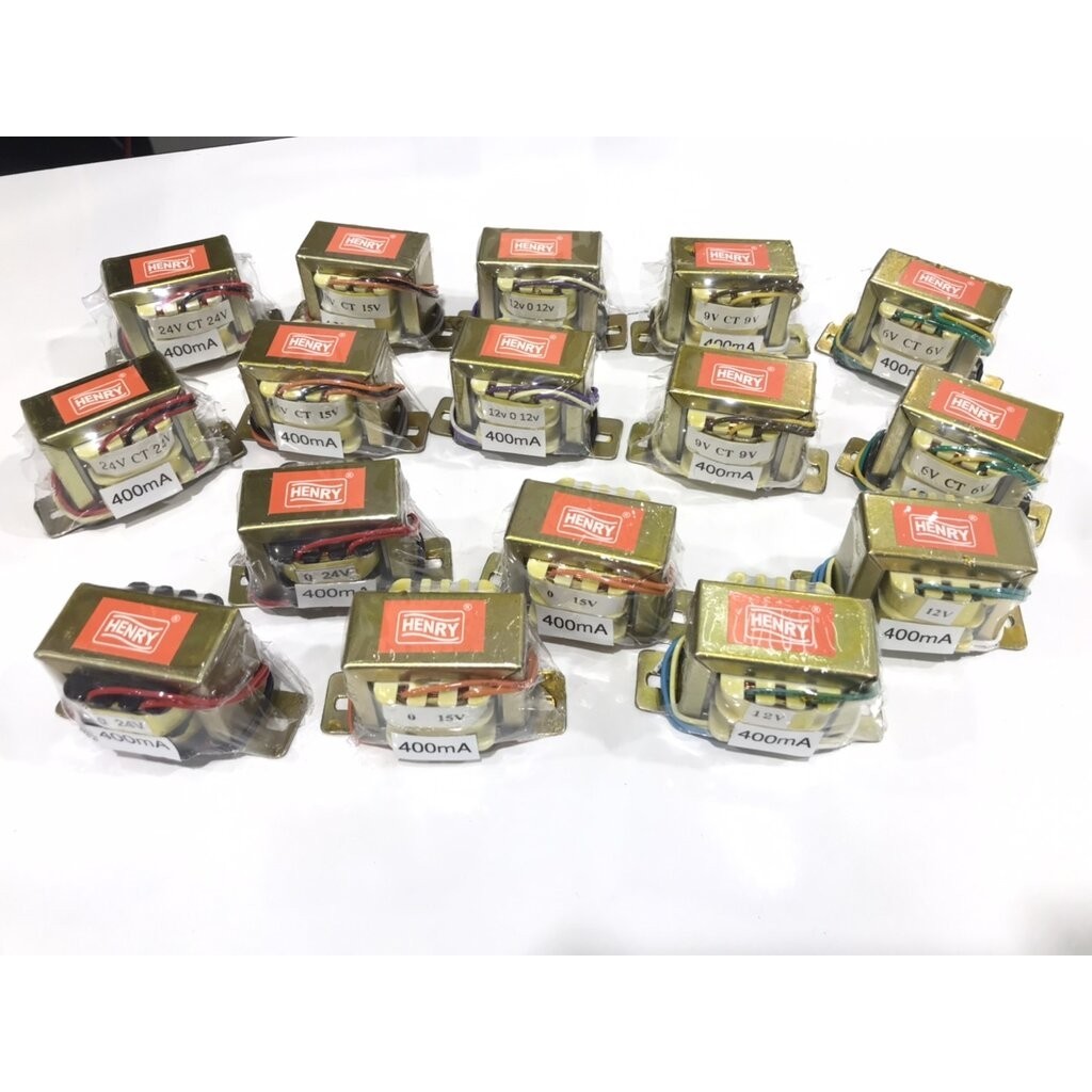 Henry หม้อแปลง AC เปลือย 400mA | แปลงไฟจาก 220V to 6v 9v 12v 15v 18v 24v 110v, input 220V output 110