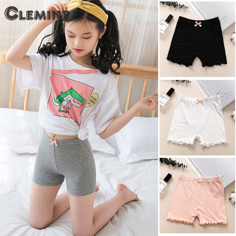 Clemine กางเกงเซฟตี้ 3 ส่วน แบบบาง ป้องกันแสงแดด สําหรับเด็กผู้หญิง