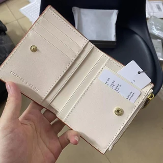 ใหม่ผู้หญิงนูนซิปกระเป๋าสตางค์สั้นอเนกประสงค์ริ้วรอยศูนย์กระเป๋าสตางค์พร้อมกล่อง