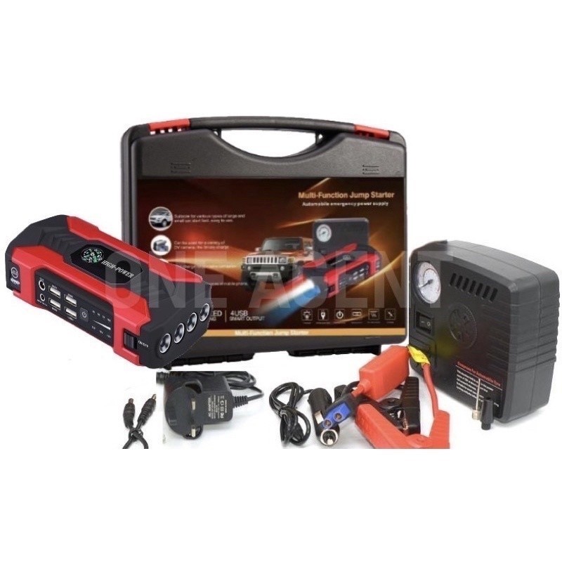 19V รถ Jumper Jump Starter แล็ปท็อป Power Bank (99800mAh) พร้อม PUMP