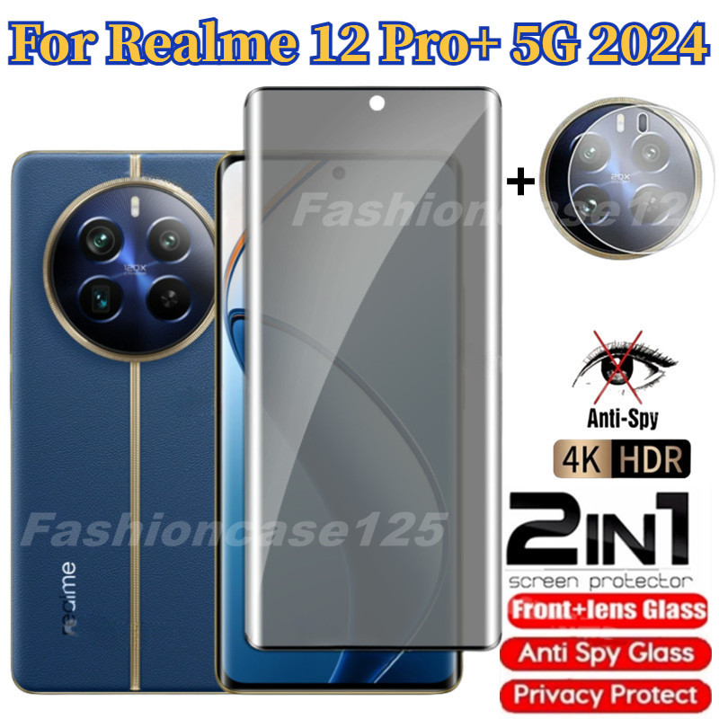 ฟิล์มกระจกนิรภัยกันรอยหน้าจอ กันแอบมอง เพื่อความเป็นส่วนตัว สําหรับ Realme 12 Pro+ 5G 2024 Realme12 Pro Plus 12Pro+ Plus 5G