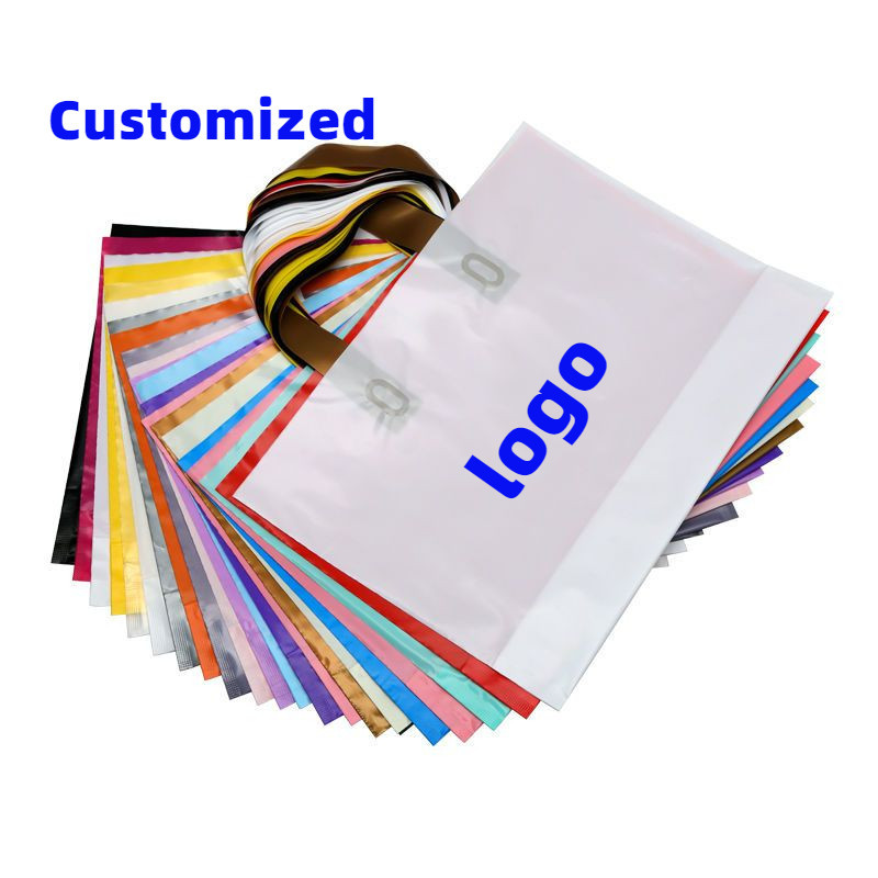 ถุงพลาสติก สีพื้น แบบพกพา สําหรับใส่เสื้อผ้า เครื่องสําอาง