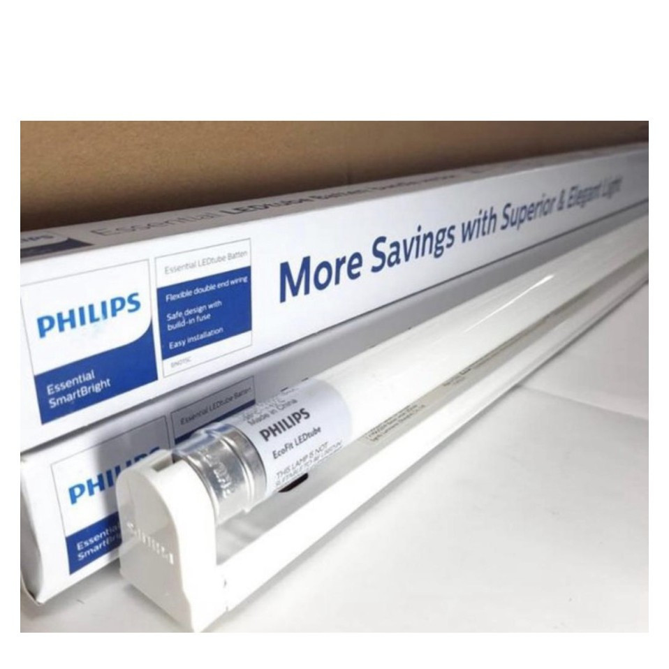 Philips ชุดรางนีออนพร้อมหลอดไฟLED ชุดไฟสำเร็จ ฟิลลิป์ (BN015C) 8W 60CM และ 18W 120CM