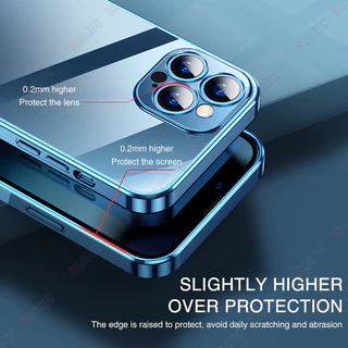 สําหรับrealme 14 13 12 + 5G 12XPro Plus 5G Pro + 5Gเคสโทรศัพท์หรูหราชุบขอบโปร่งใสปลอกซิลิโคนอ่อนนุ่มกันกระแทกล้างปกหลัง